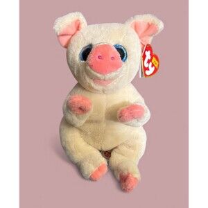 TY Beanie Baby (Beanie Bellies) - PENELOPE the Pig (6 inch) - MWMTs Stuffed Toy